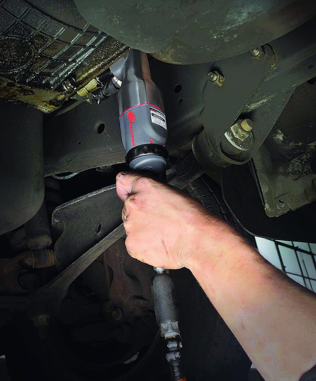 3/8" Pneumatic Air Impact Wrench, Right Angle, Low Profile, Gray Z17551