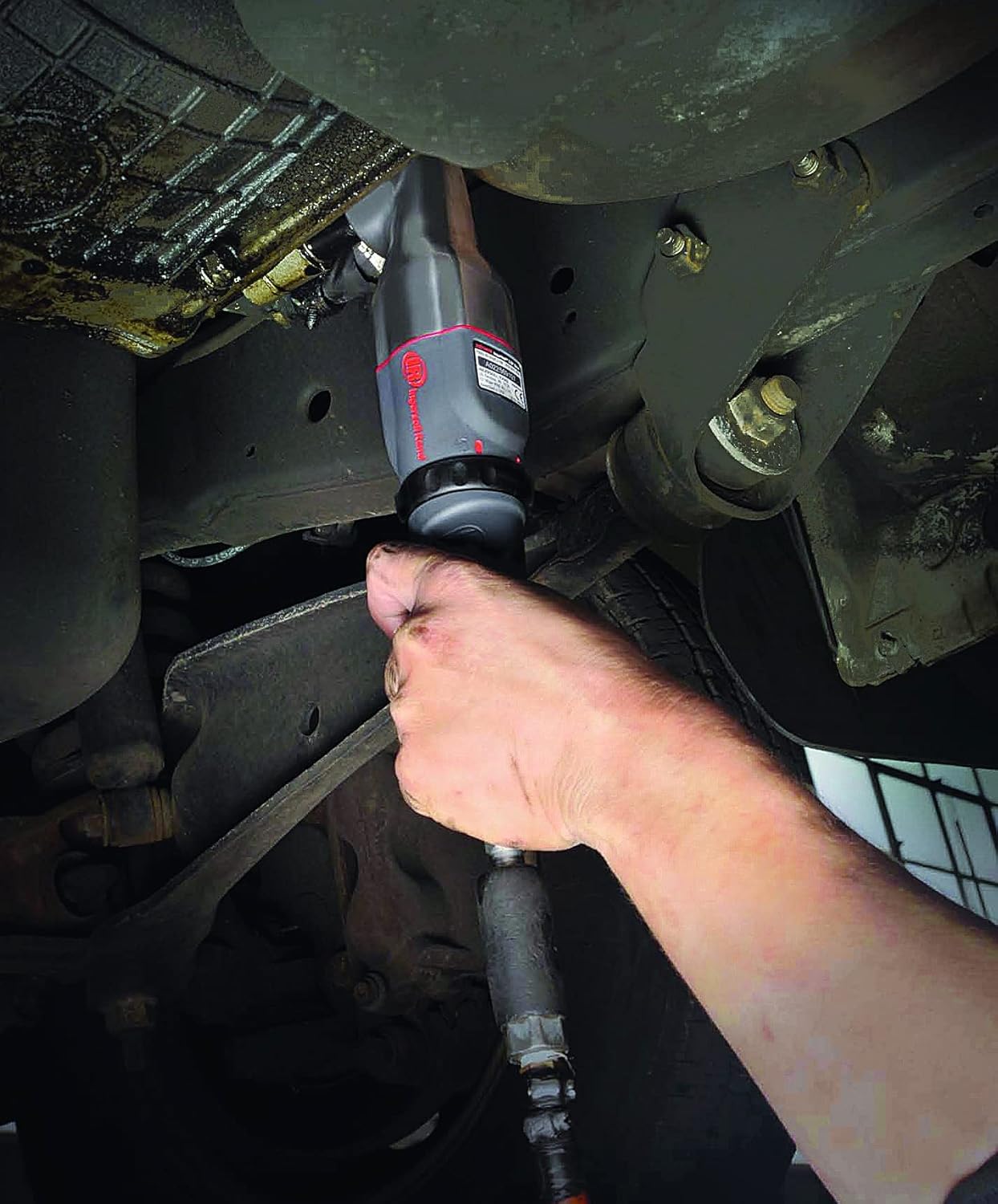 3/8" Pneumatic Air Impact Wrench, Right Angle, Low Profile, Gray Z17551