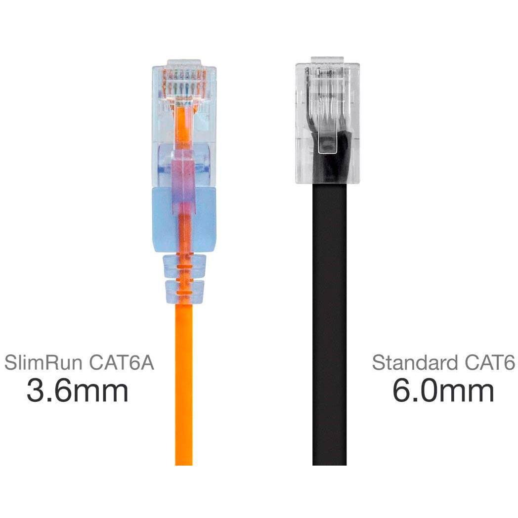 Cat6a Ethernet Network Patch Cable - 50 Feet - Yellow 10-Pack B426