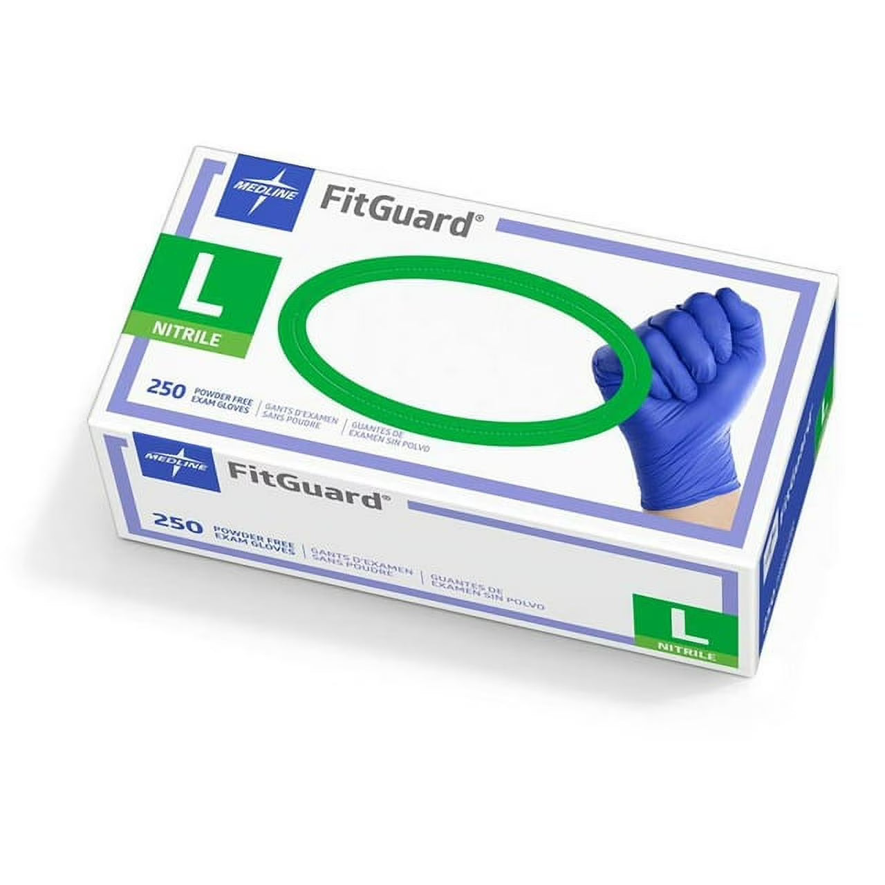 Large Dark Blue Nitrile Exam Gloves, 250 Count Y576271