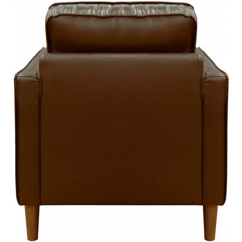 Chestnut Top-Grain Leather Armchair Y271