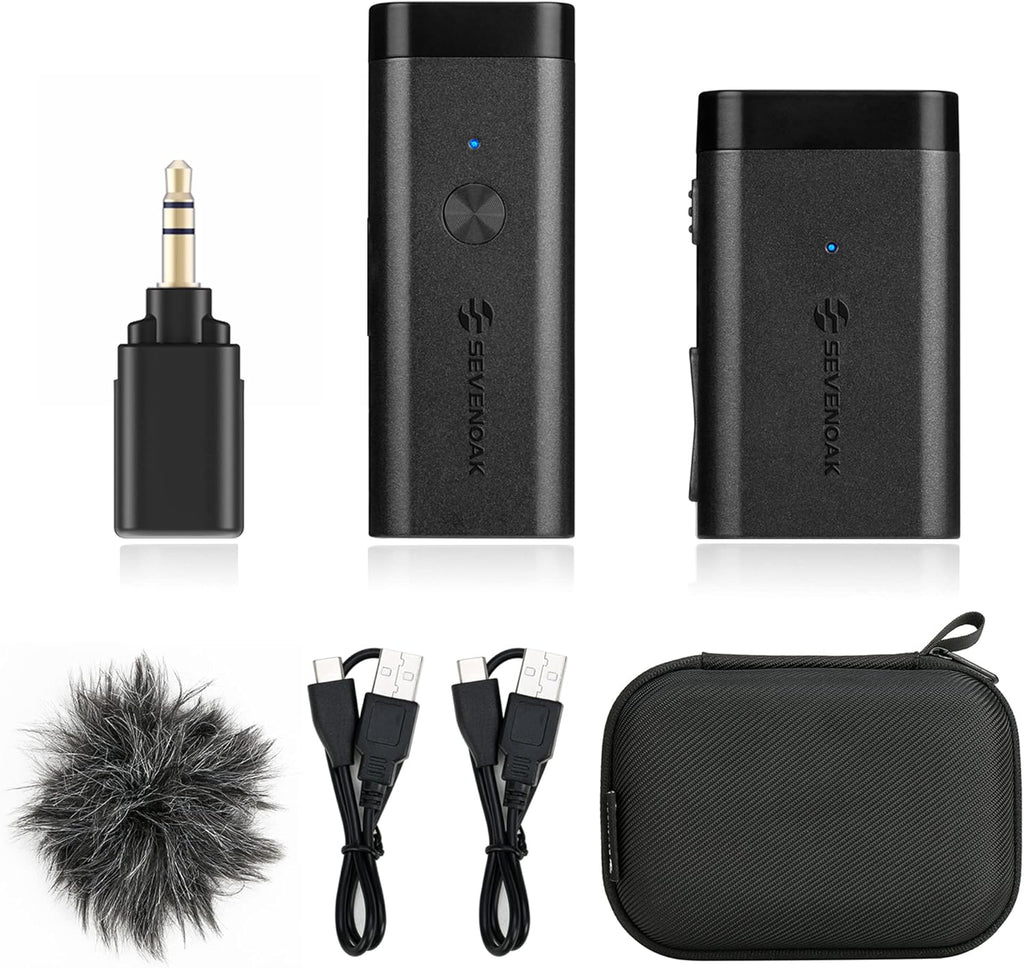 Wireless Lavalier Microphone with 3.5mm TRS Adapter Clip-on Mic C954332