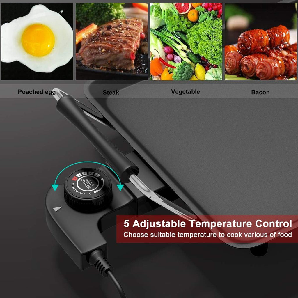 35 Electric Nonstick Extra Large Griddle Grill with Adjustable Temperature & Drip Tray T156