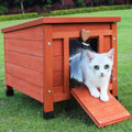 Wooden Bunny Cage Habitat Weatherproof Kitty Condo Z346097