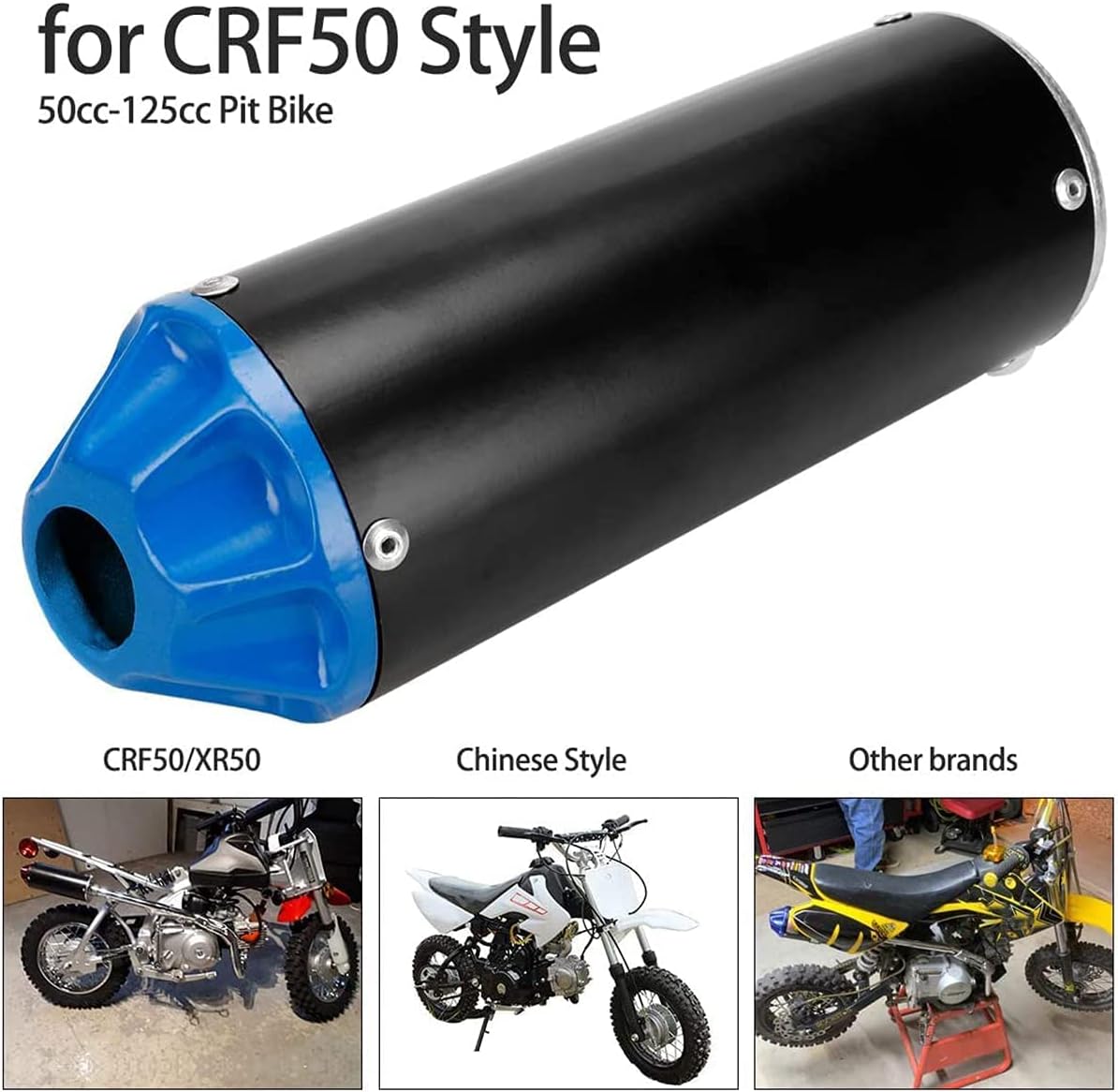 Blue Pack of 2 Exhaust Muffler Silencer Pipe Assembly Kit H88137