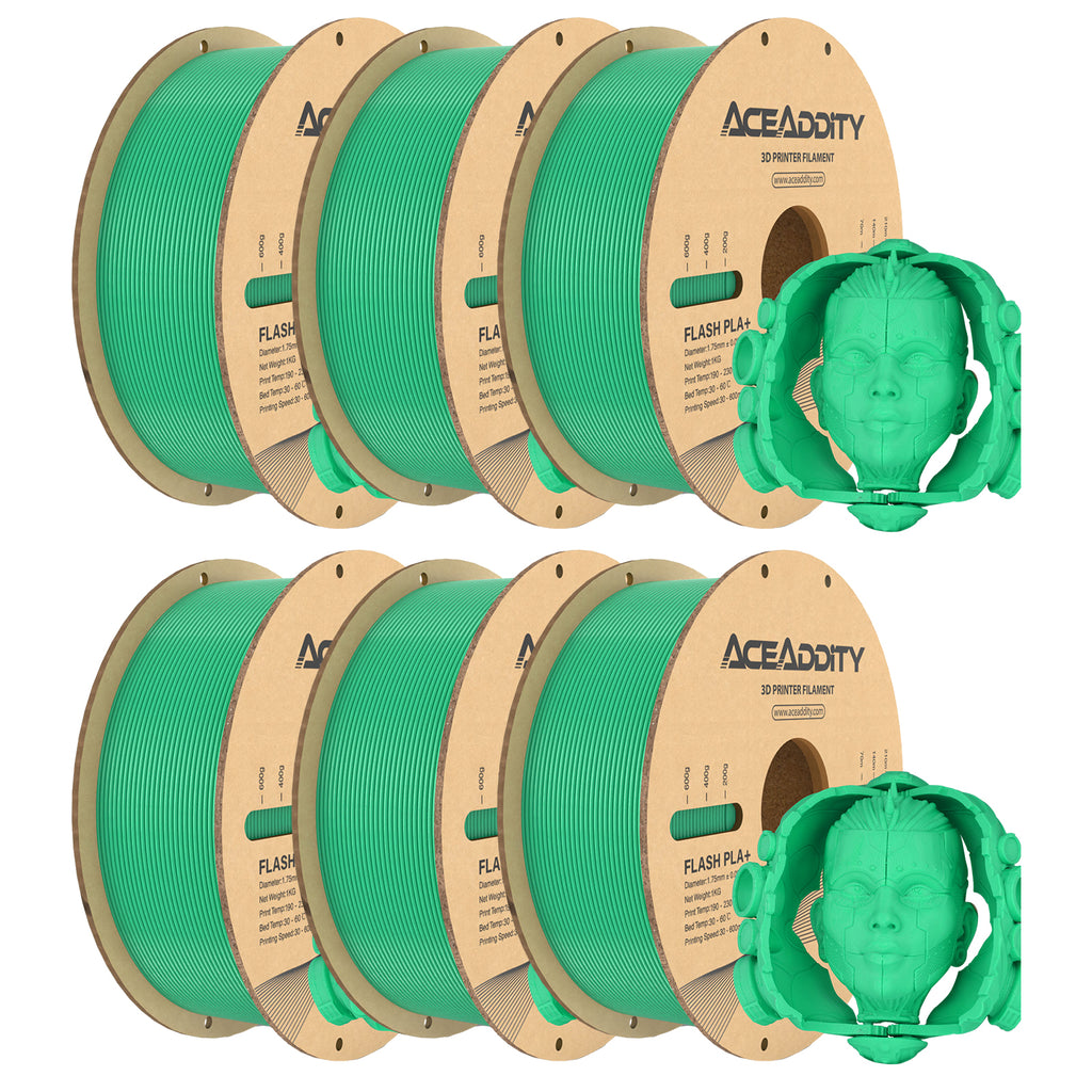 Green PLA+ Filament 1.75mm 1KG 6 Rolls E764796
