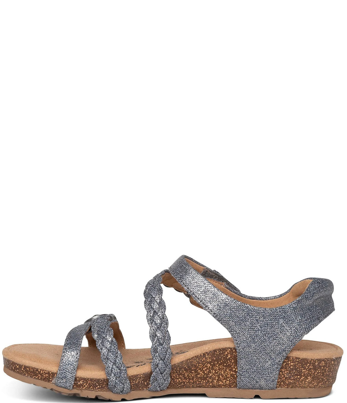 Jillian Braided Quarter Strap Gold Shoes L2774