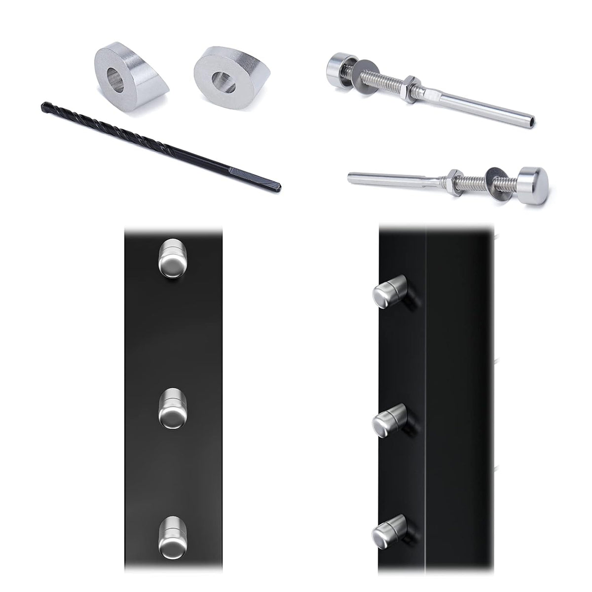 20Pack 1/8 Cable Railing Kit T316 Stainless Steel Terminal M72741