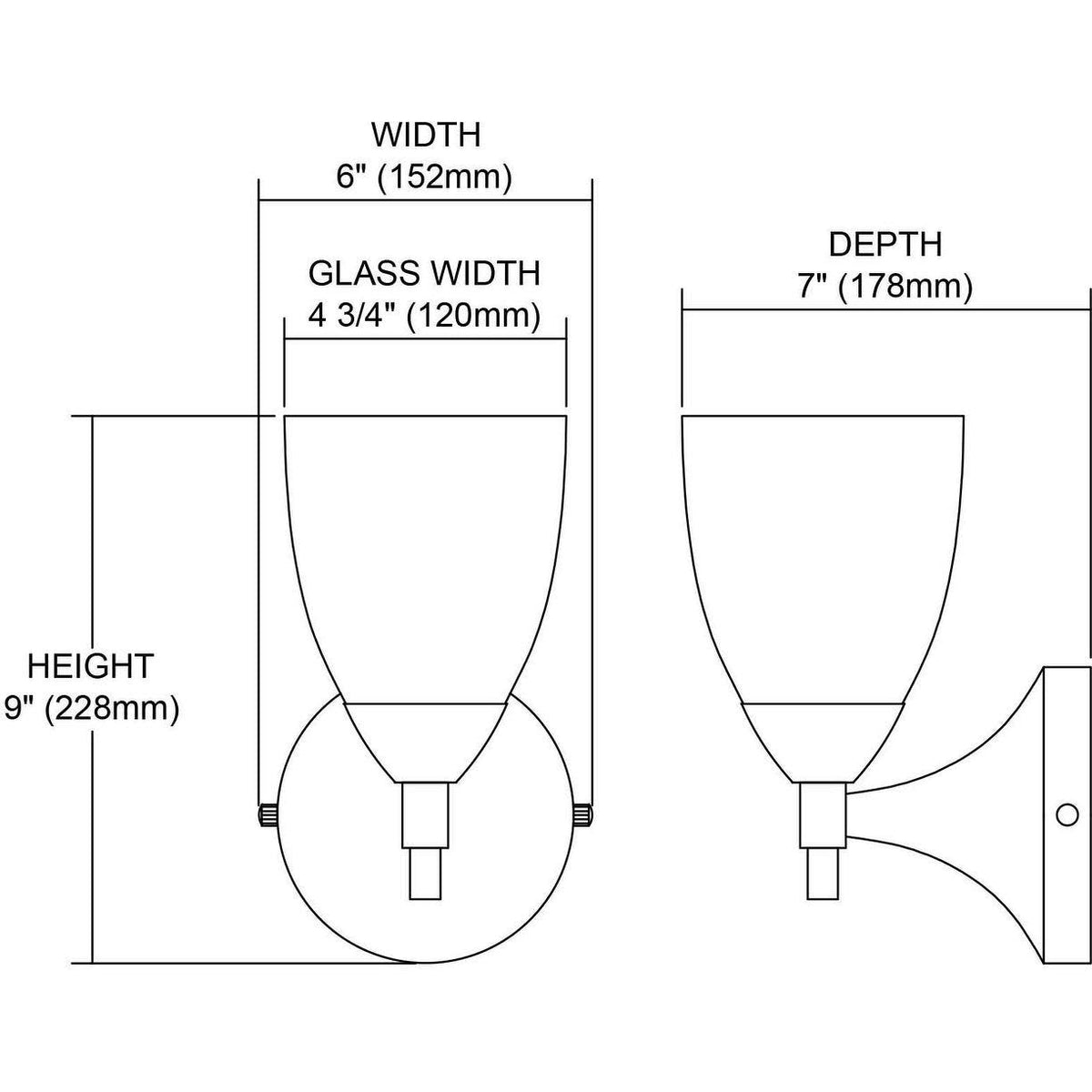 Dark Rust 1-Light Sconce with Canary Glass R745