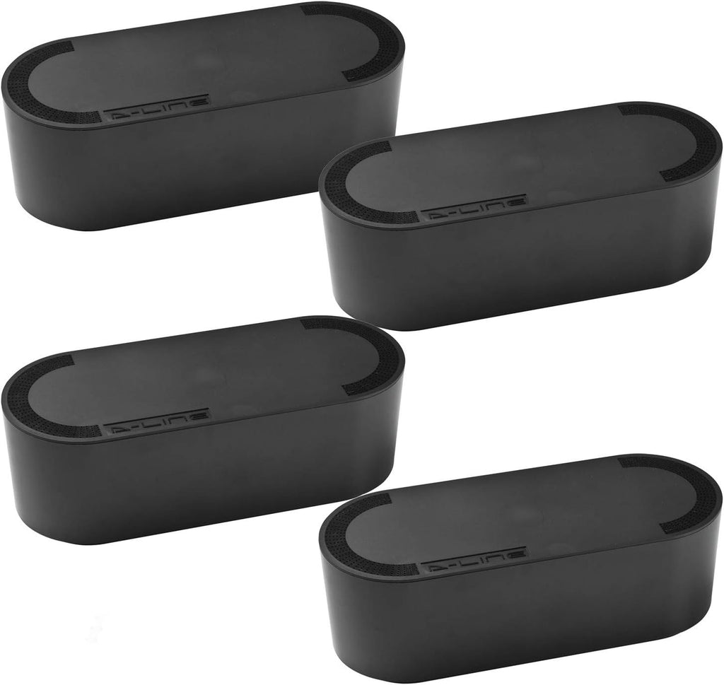 Cable Management Box, Large, Black, Case of 4 R764