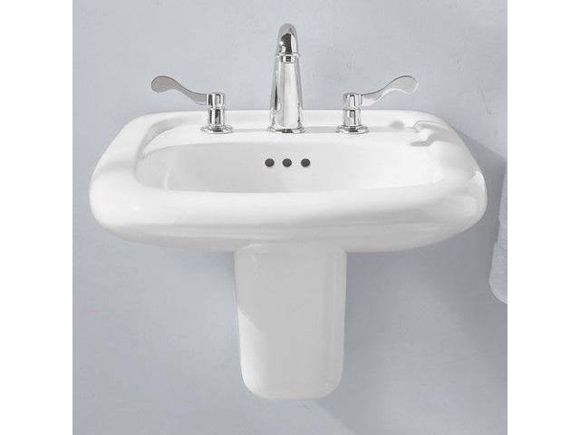 White Wall Mounted Sink U64521