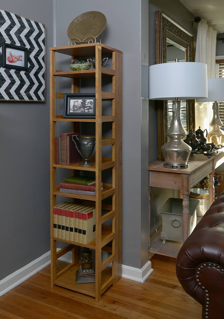 White 67x22 High Square Folding Bookcase K532515
