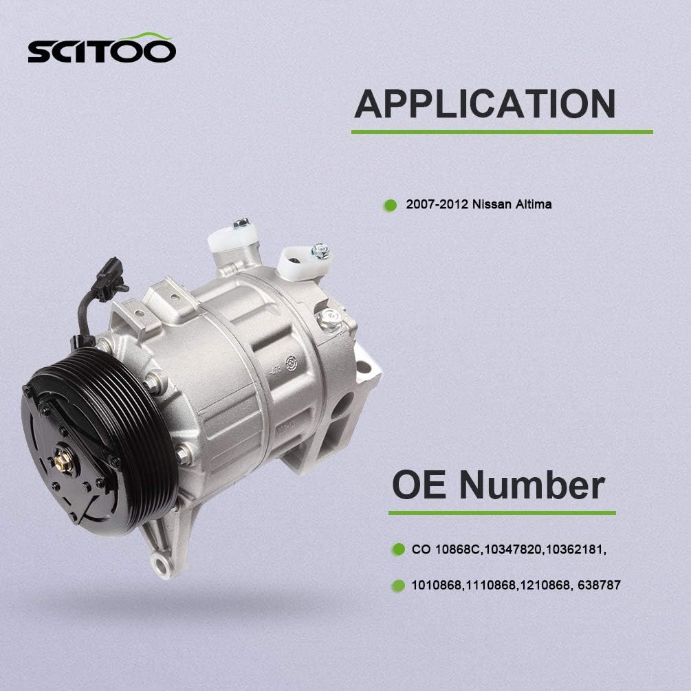 AC Compressor Compatible for Altima 3.5L 2007-2012 N26073