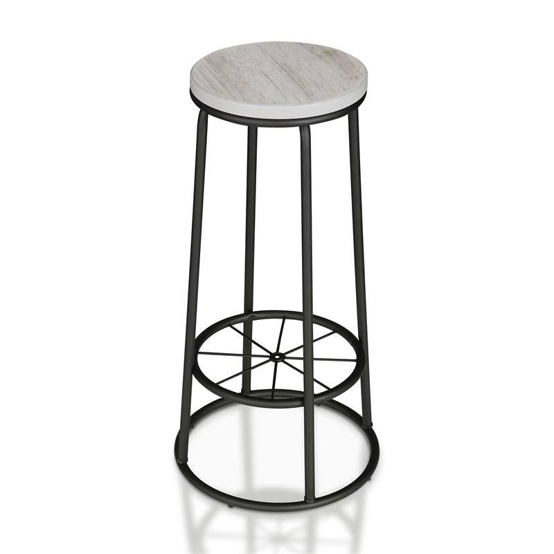 Metal Frame Bar Stool in Coaster White (Set of 2) M6281