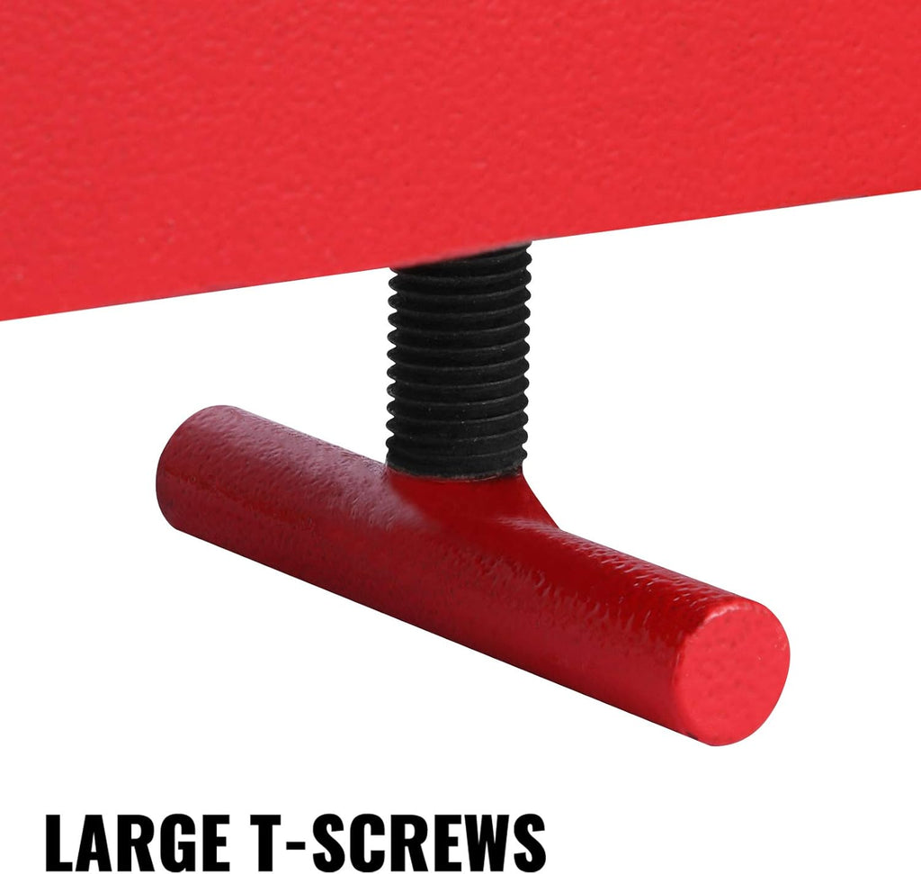 Forklift Lifting Hook, 4400lbs Capacity, Red, with Swivel Hook and Two Large T-Screws H370835