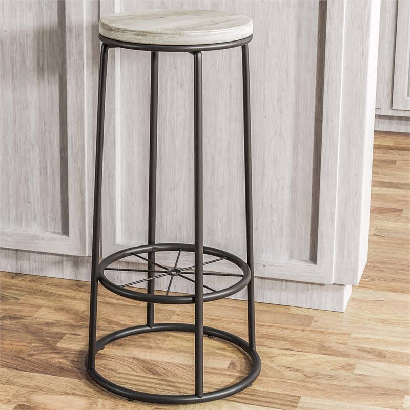 Metal Frame Bar Stool in Coaster White (Set of 2) M6281