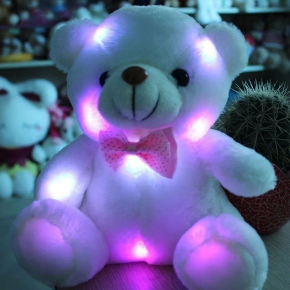White Teddy Bear Plush Light Up Toy Z8506