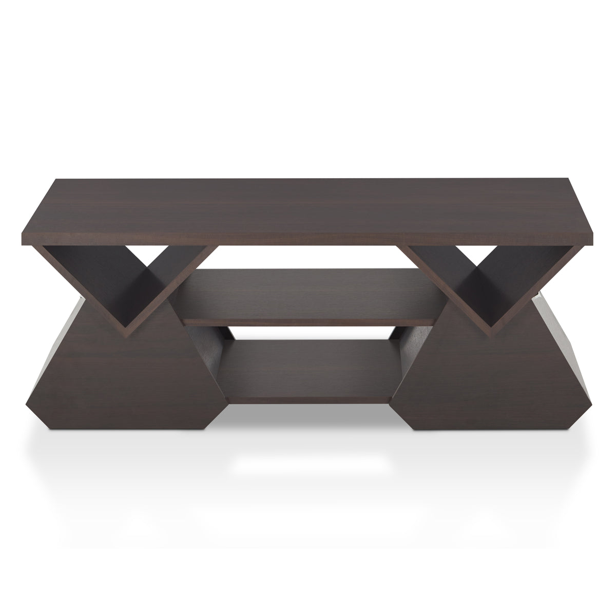 Espresso Wood Storage Coffee Table T406