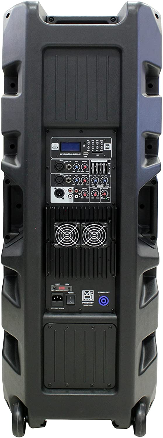 Dual 15” 3-Way Full-Range Powered DJ PA Loudspeaker G96278