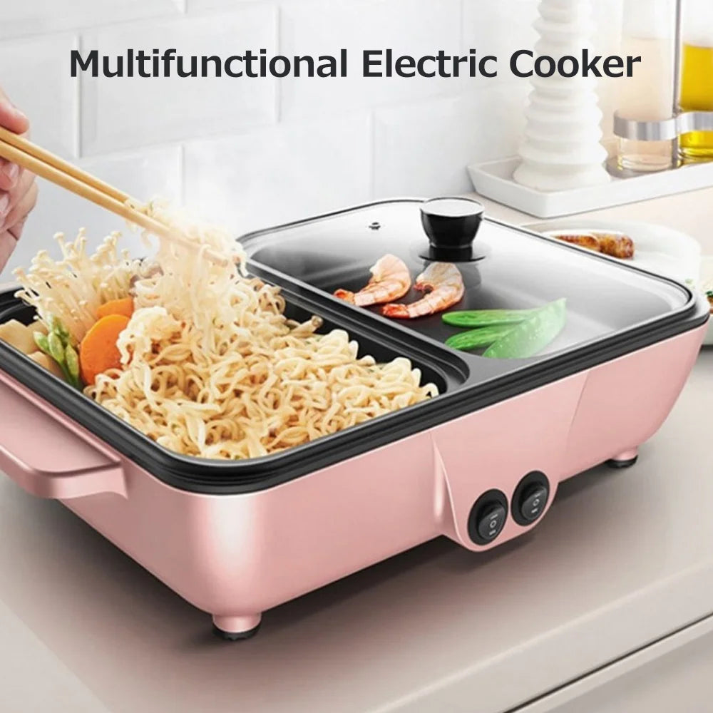 Electric Grill Pan 2L 1200W Barbecue One Pot Z8072