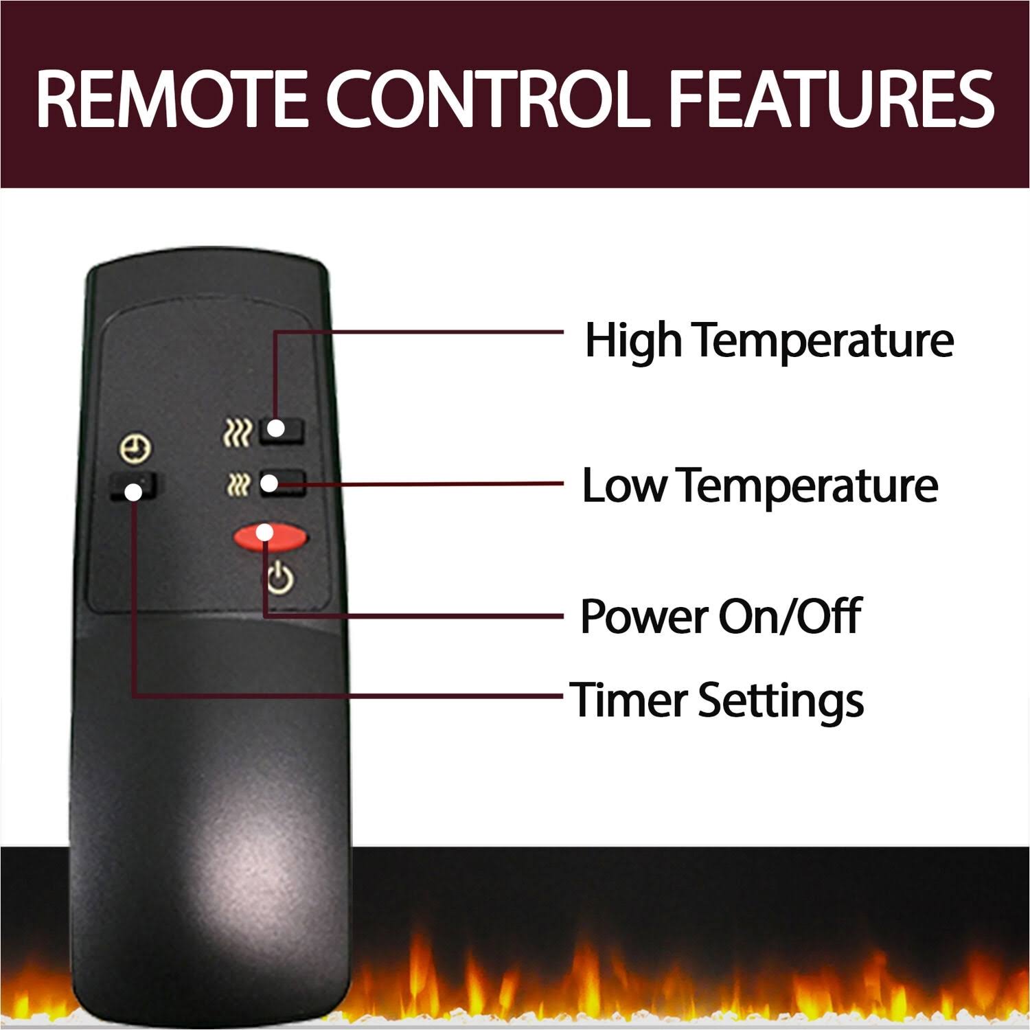 White Electronic Fireplace Mantel W7151