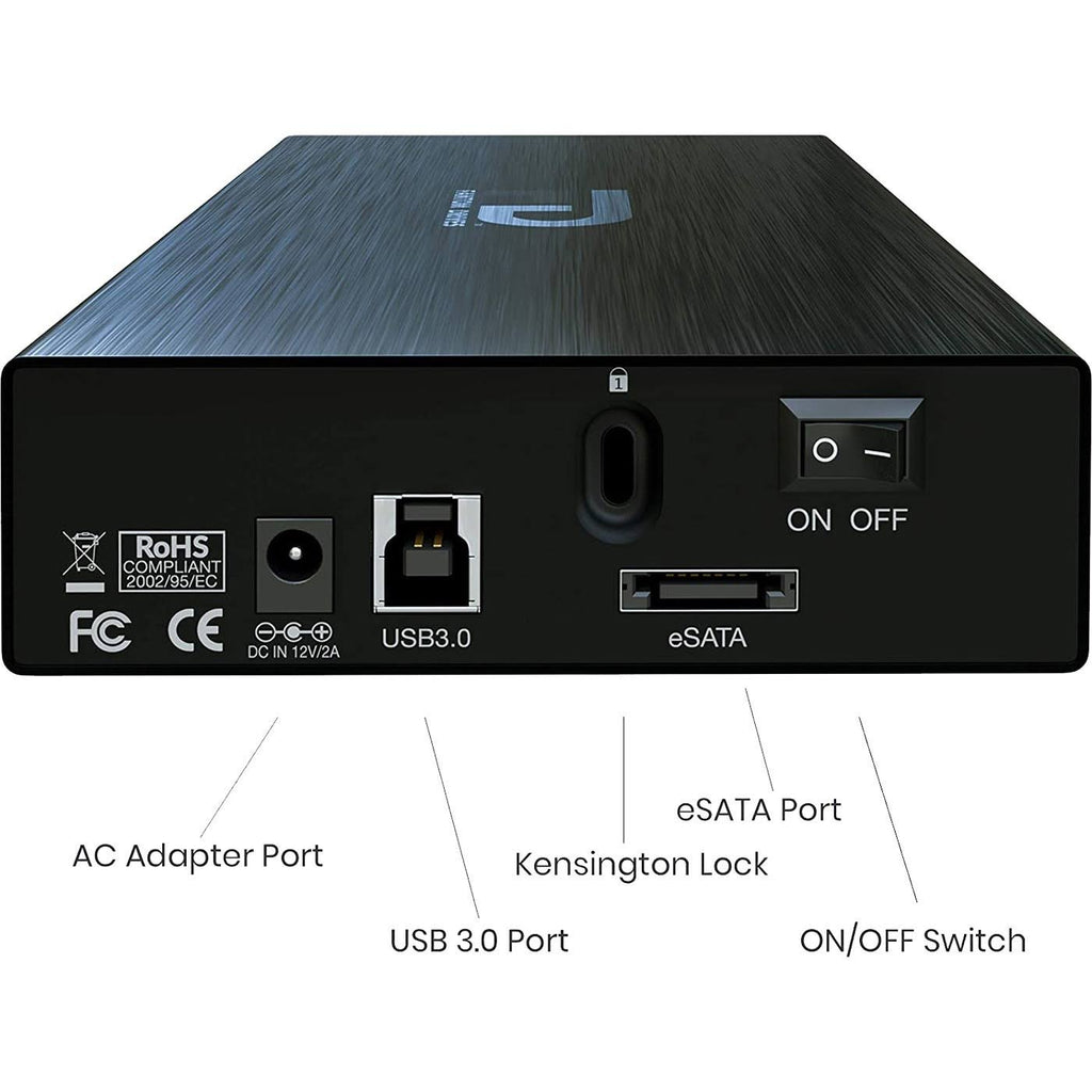10TB 7200RPM USB3.0/eSATA Aluminum External Hard Drive H639