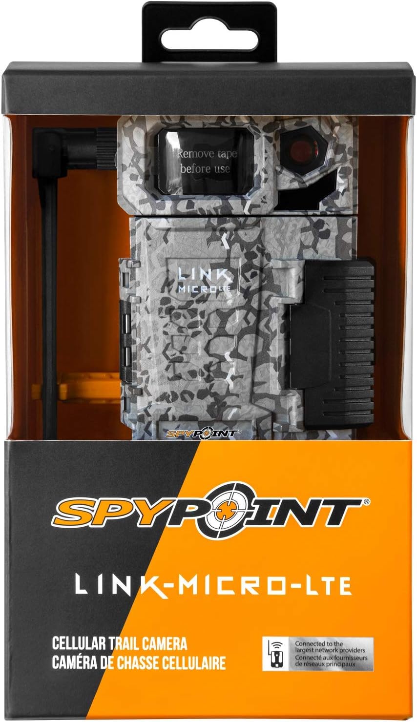Cellular Trail Camera with Micro SD Card, Card Reader, Batteries, Reinforced Strap, and Microfiber Cloth Screen Cleaner Z313