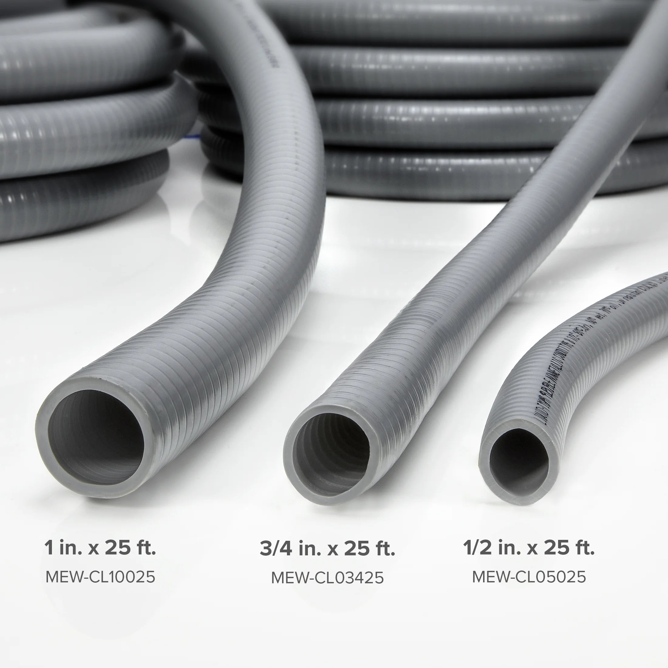 25 ft Flexible PVC Non Metallic Liquid Tight Electrical Conduit L255447