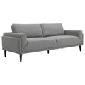 Modern Fabric Upholstered Track Arms Sofa in Gray X841744