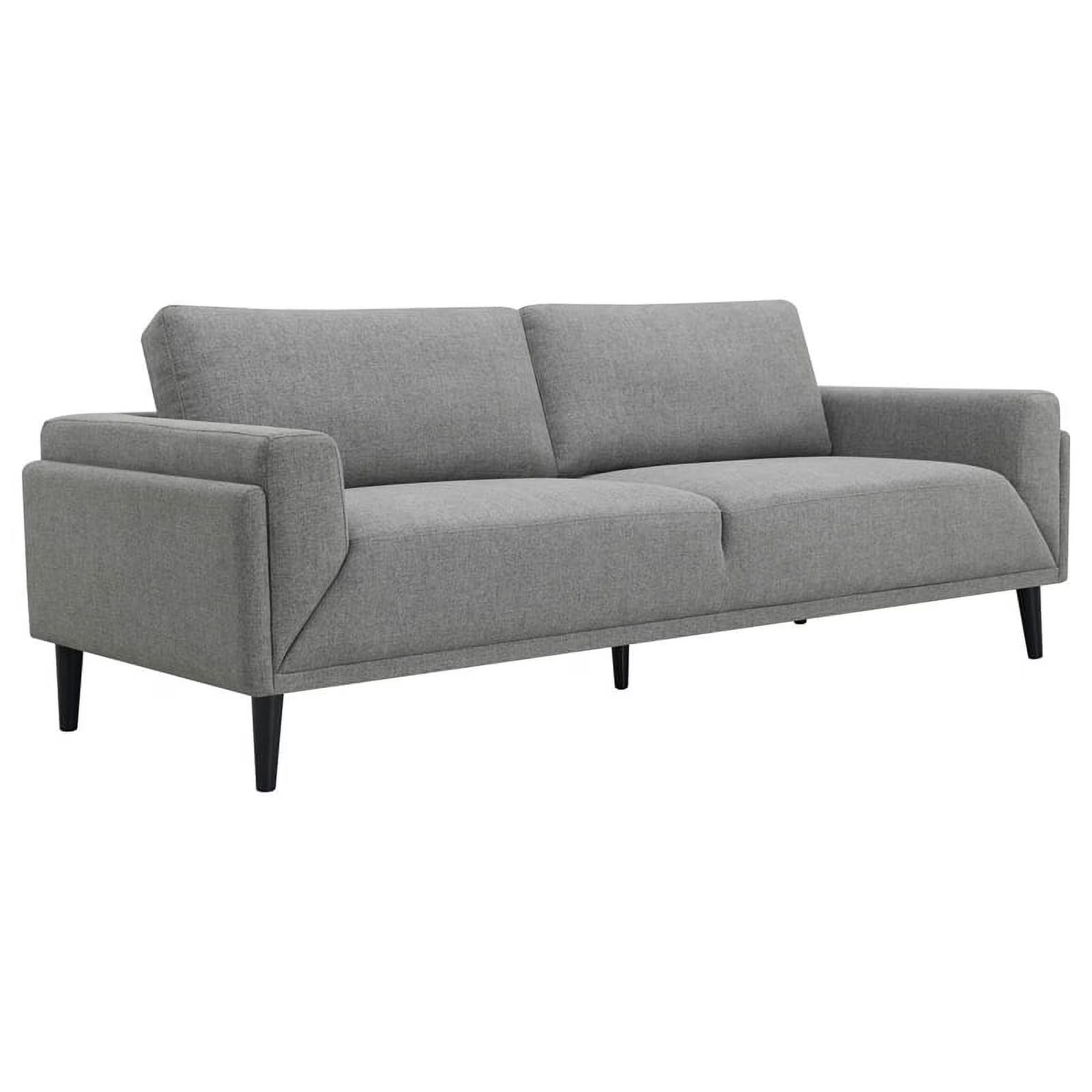 Modern Fabric Upholstered Track Arms Sofa in Gray X841744