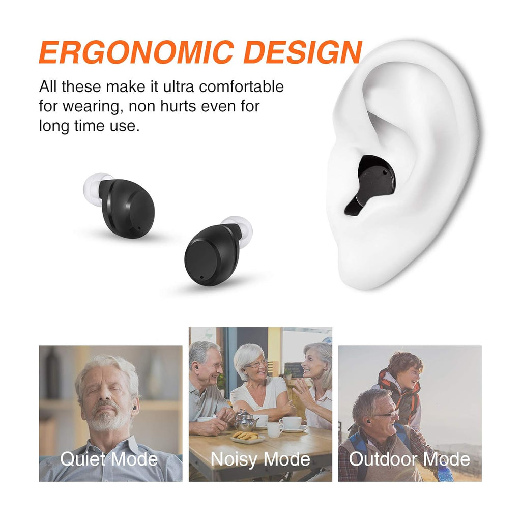Rechargeable Wireless Invisible Nano Hearing Amplifier 1 Pair C808621