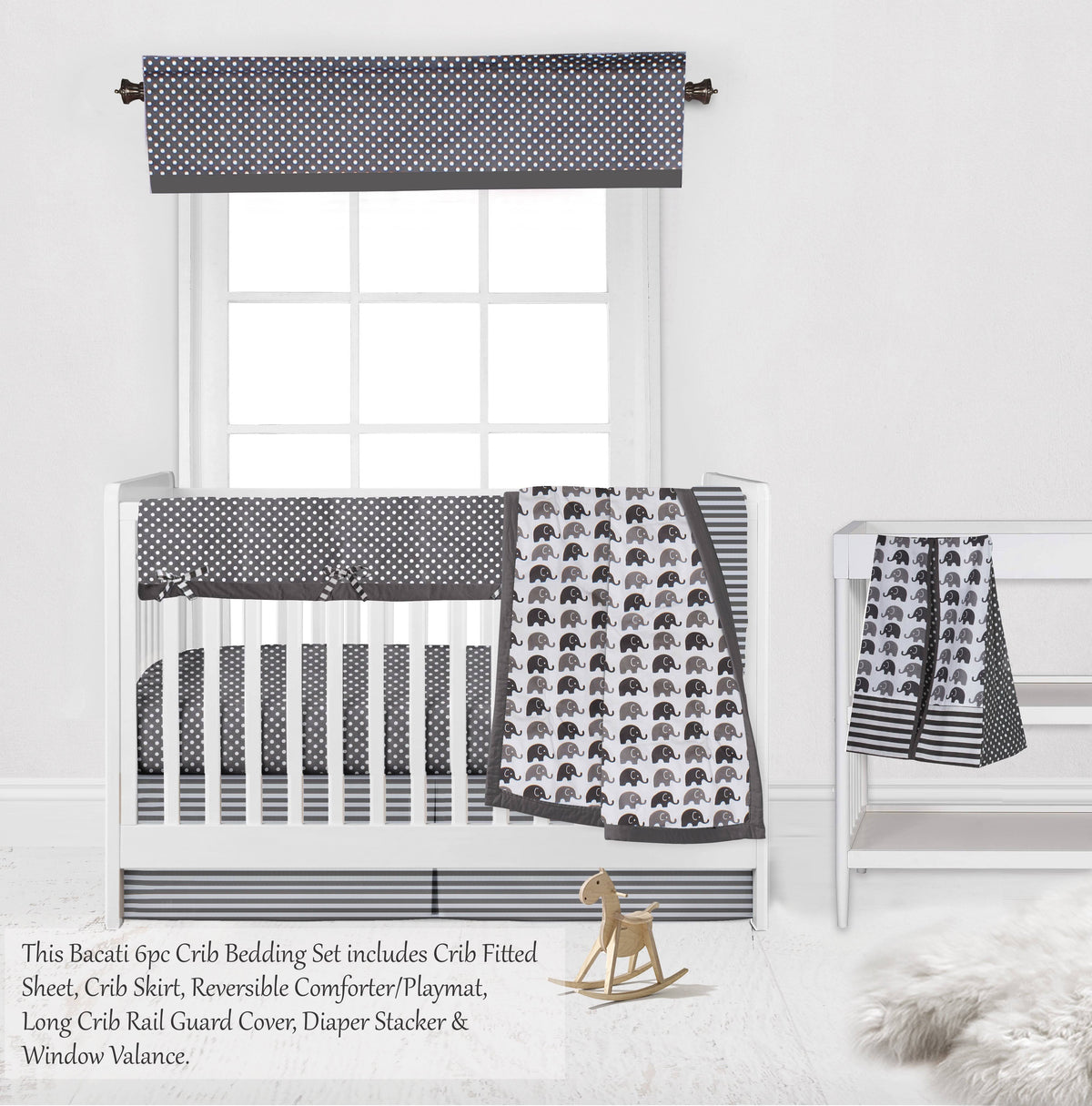 10 PC Crib Bedding Set with 2 Crib Fitted Sheets X4774