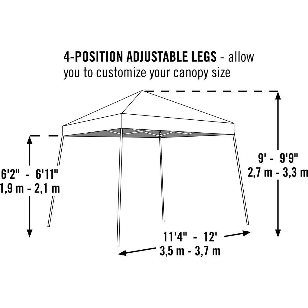 Purple 12 ft. W x 12 ft. D Slant Leg Pop-Up Canopy G834958