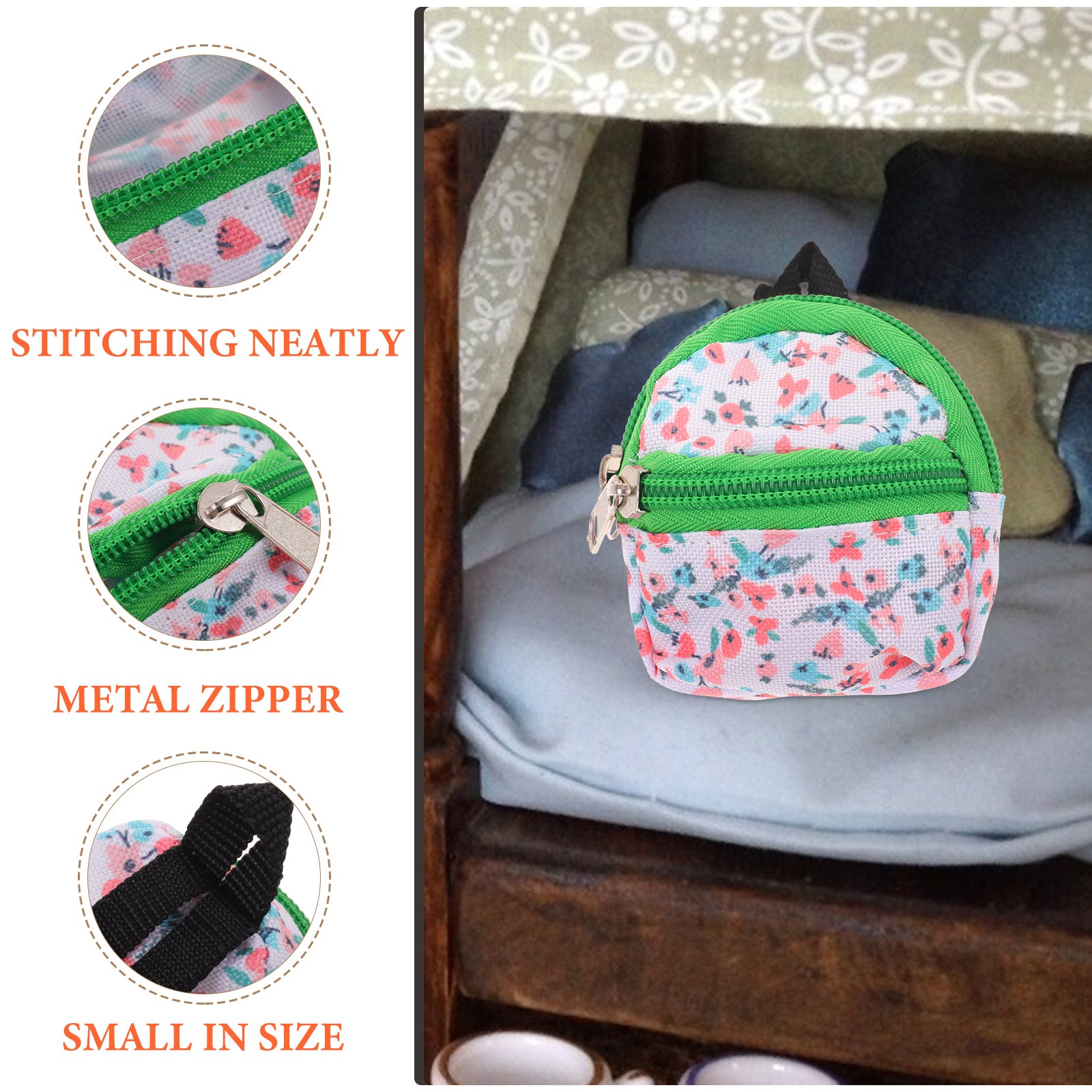Mini House Ornament Photography Props Backpack O870527