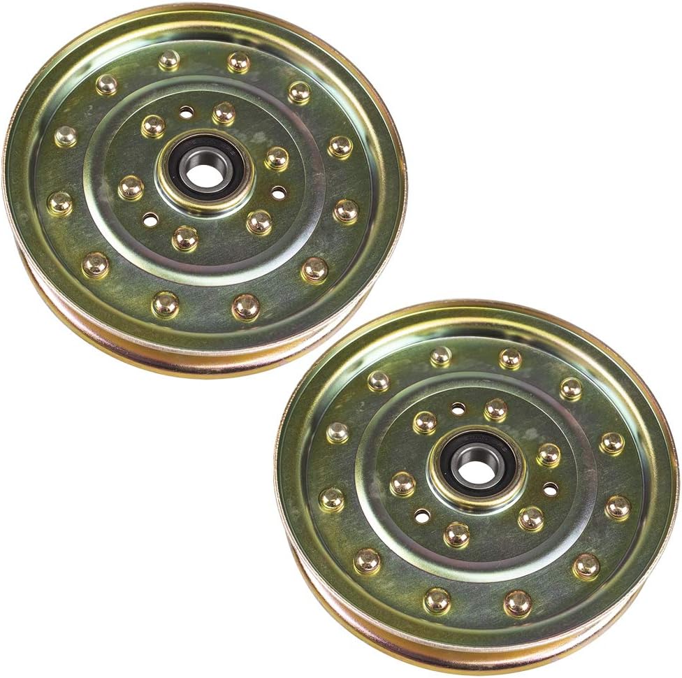 Flat Idler Pulley 2 Pack for 52 60 72 inch Deck Y975359