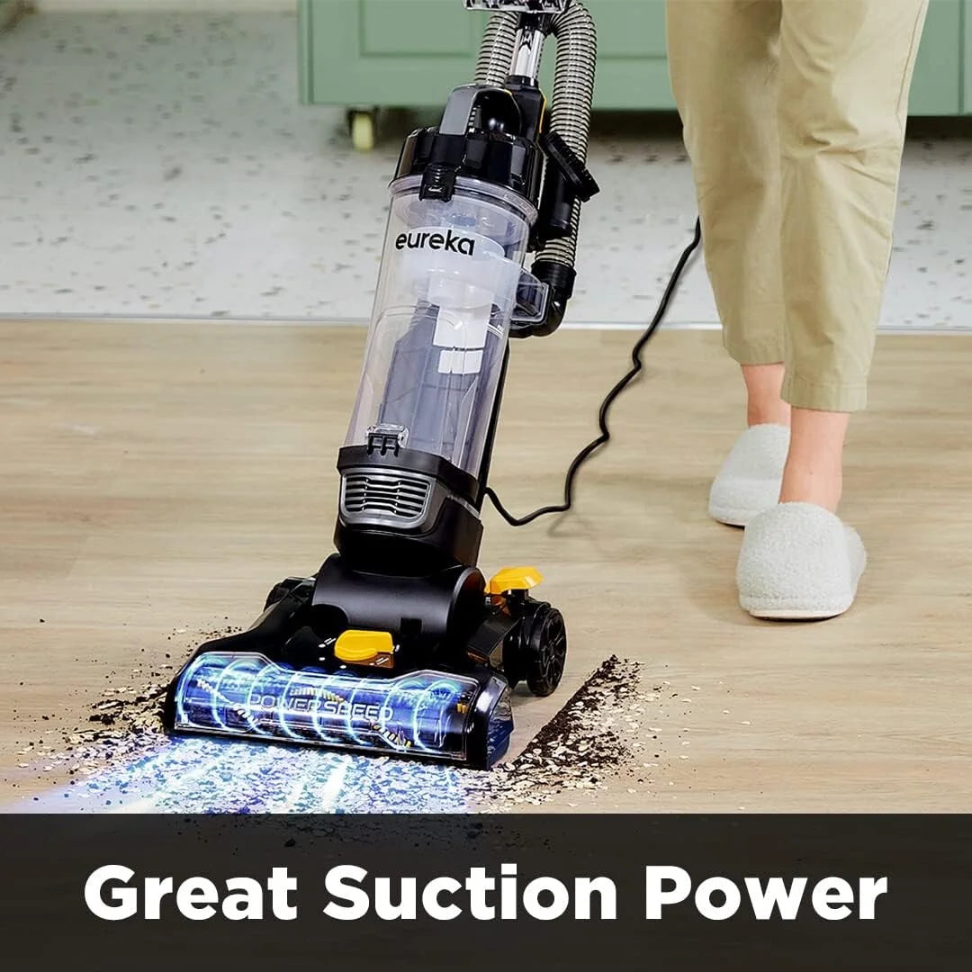 PowerSpeed Lightweight Upright Vacuum Cleaner, Black, Yellow I3743