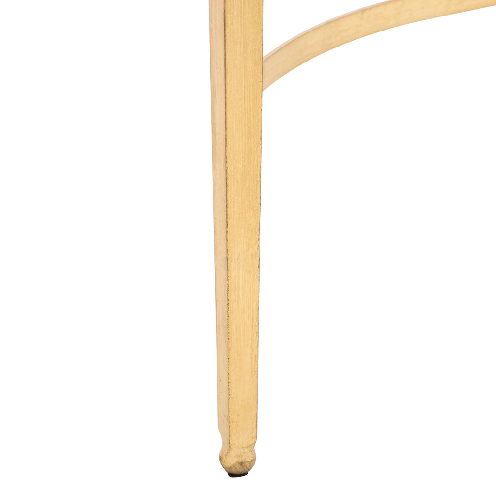 Antique Gold Glass Cocktail Table I6317