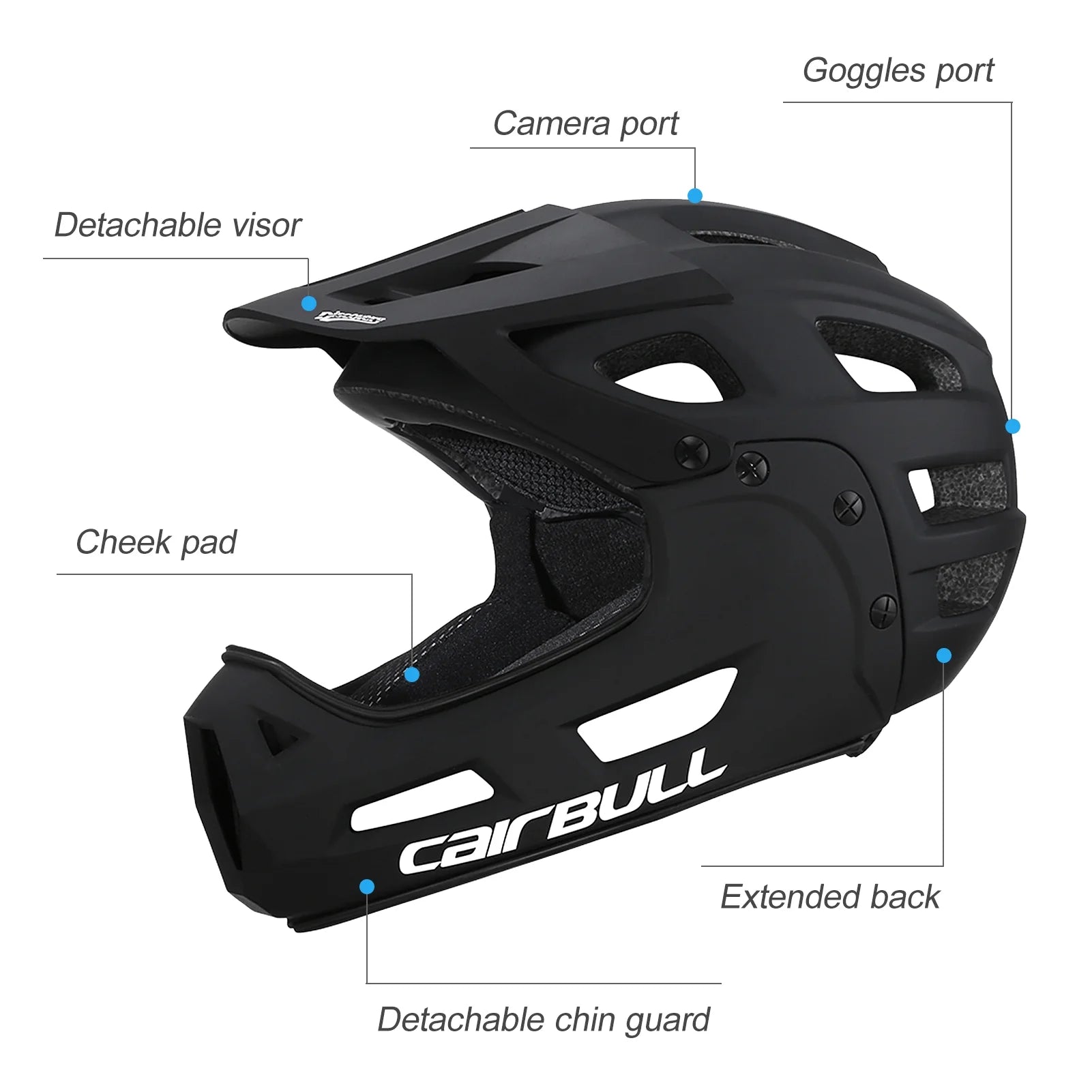 Orange Full Face Bike Helmet with Detachable Chin Guard and Visor W941