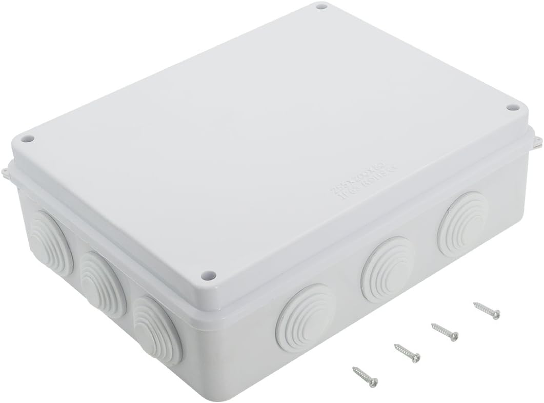 ABS Plastic IP65 Junction Box White 10 x 7.9 x 3.1 inch Pack of 2 Z6710