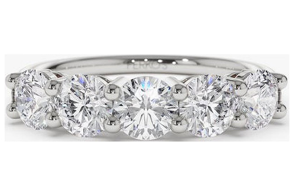 Solid 950 Platinum Moissanite Engagement Band M45847