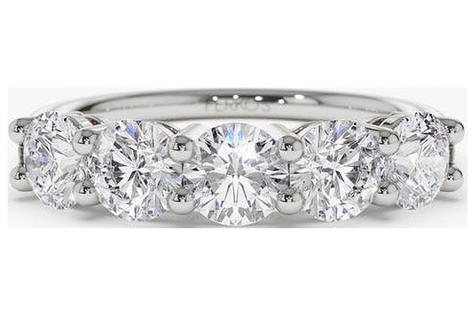 Solid 950 Platinum Moissanite Engagement Band M45847