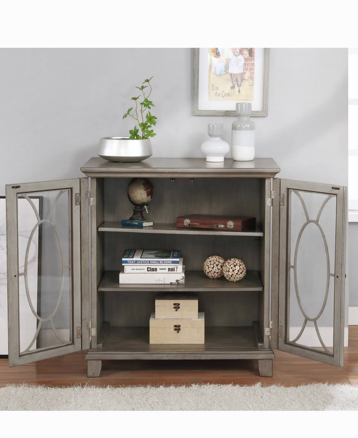 Brown 3-Shelf Hallway Cabinet O162102
