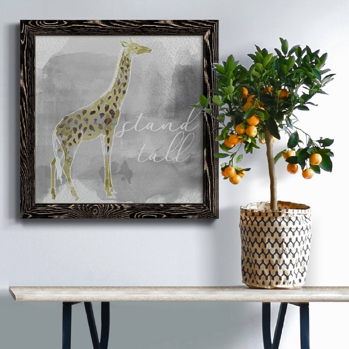 Grey Framed Canvas Y572
