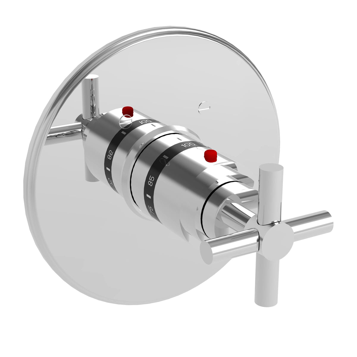 Satin Nickel Thermostatic Trim Plate with Handle K44833