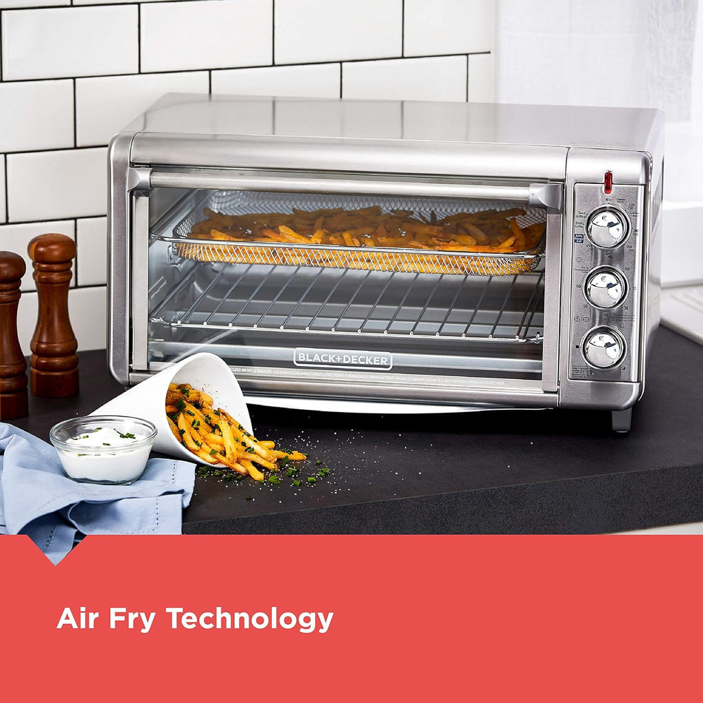 Silver Air Fry Toaster Oven, Fits 9" x 13" Pan Y281110