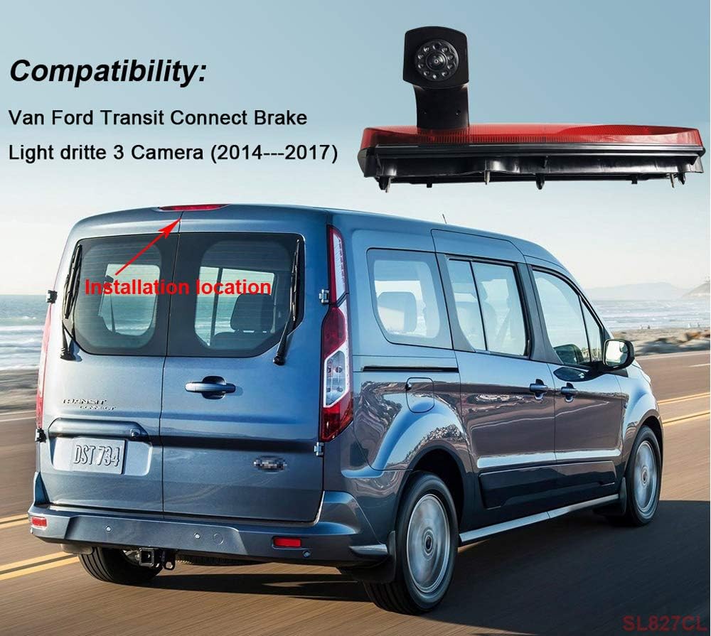 Roof Top Mount Brake Light Camera Rear View Backup Camera for Ford Transit 2014-2017 M336707
