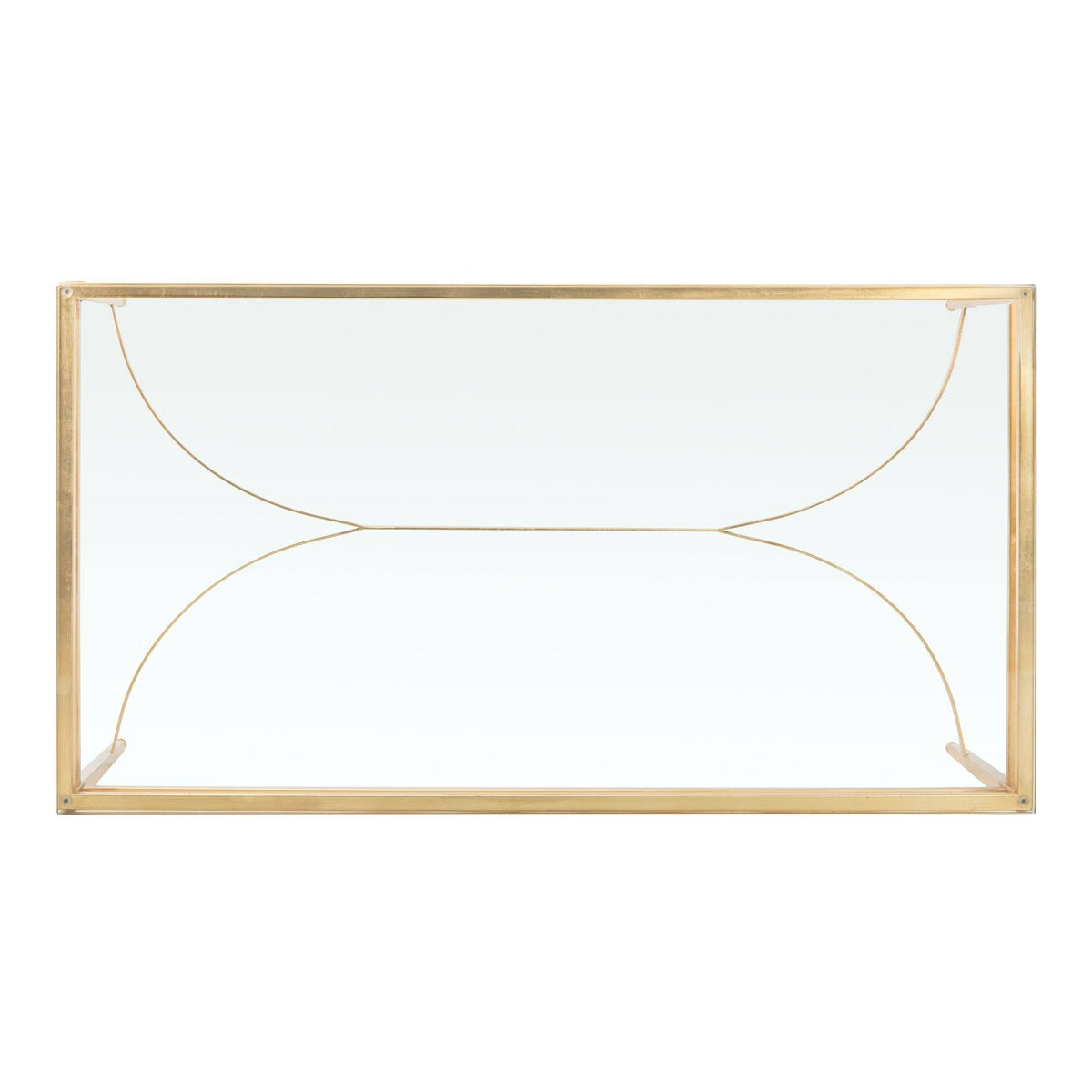 Antique Gold Glass Cocktail Table I6317
