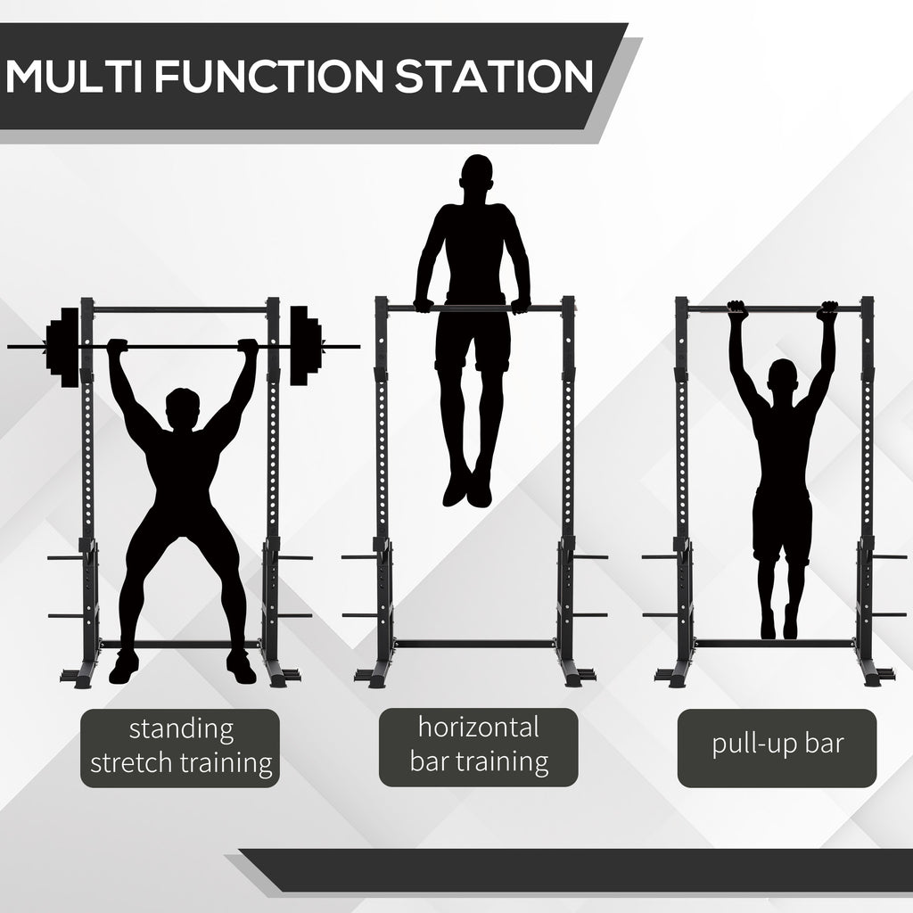 Power Rack with Pull up Bar and Adjustable Barbell Rack J308501