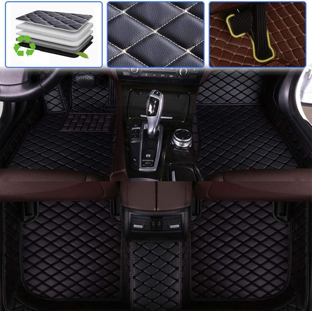 Red Waterproof Full Coverage Car Floor Mats C6053