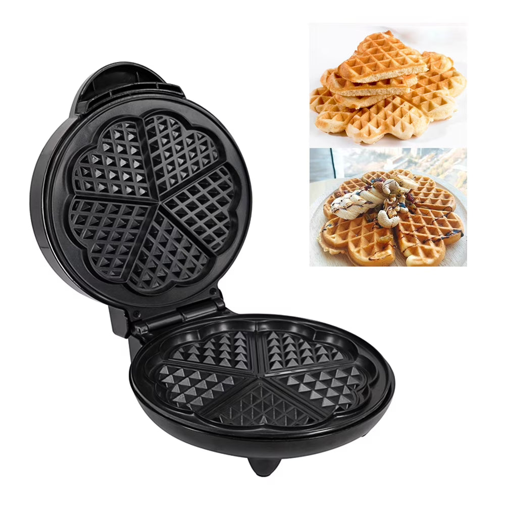 Heart-Shaped Waffle Maker Electric Griddle Iron B3908